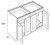 CNC Cabinetry Elegant Dove Kitchen Cabinet - B48-POS2