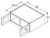 Aristokraft Cabinetry All Plywood Series Brellin PureStyle 5 Piece Refrigerator Wall Cabinets with Doors Prepped for Glass RWPG3912