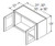 Aristokraft Cabinetry Select Series Dana PureStyle Wall Cabinet with Glass WWG3318B