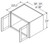 Aristokraft Cabinetry All Plywood Series Dayton Paint Refrigerator Wall Cabinets with Doors Prepped for Glass RWPG3324B