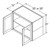 Aristokraft Cabinetry All Plywood Series Dayton Paint Wall Cabinet with Glass WWG302415B