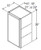 Aristokraft Cabinetry Select Series Dayton Paint Wall Cabinet W243615R Hinged Right
