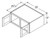 Aristokraft Cabinetry Select Series Durham PureStyle Refrigerator Wall Cabinets with Glass RWWG3914