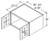 Aristokraft Cabinetry All Plywood Series Durham PureStyle Refrigerator Wall Cabinets with Mullion Doors RWMD3318B