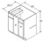 Aristokraft Cabinetry All Plywood Series Elkins PureStyle Square Corner Base Cabinet BC39