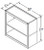 Aristokraft Cabinetry Select Series Gaither Paint 5 Piece Wall Open Cabinet WOL3027
