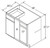 Aristokraft Cabinetry Select Series Gaither Paint 5 Piece Square Corner Base Cabinets BC4232.5