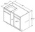 Aristokraft Cabinetry Select Series Gaither Paint 5 Piece Square Corner Base Cabinets BC4832.5