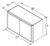 Aristokraft Cabinetry Select Series Gaither Paint 5 Piece Wall Trimmable Cabinet WT372115B