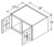 Aristokraft Cabinetry All Plywood Series Gaither Paint 5 Piece Refrigerator Wall Cabinets with Mullion Doors RWMD3918