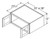 Aristokraft Cabinetry All Plywood Series Gaither Paint 5 Piece Refrigerator Wall Cabinets with Doors Prepped for Glass RWPG3614B