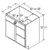 Aristokraft Cabinetry All Plywood Series Gaither Paint 5 Piece Vanity Door and Drawer Base VSD3032.5R Hinged Right