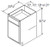 Aristokraft Cabinetry All Plywood Series Gaither Paint 5 Piece Universal Design Base Cabinets B1532.5