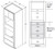 Aristokraft Cabinetry All Plywood Series Gaither Paint 5 Piece Oven with Microwave Cabinet OMS3090DDB