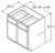Aristokraft Cabinetry All Plywood Series Gaither Paint Universal Design Base Cabinets B4832.5