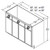 Aristokraft Cabinetry Select Series Gaither Birch 5 Piece Vanity Console Base VCB6035