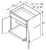 Aristokraft Cabinetry All Plywood Series Gaither Birch Base Cabinets with Roll Tray B24RTB