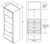 Aristokraft Cabinetry Select Series Gaither Birch Oven with Microwave Cabinet OMS3390DDB