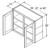 Aristokraft Cabinetry All Plywood Series Glyn Paint Wall Cabinet with Doors Prepped For Glass WPG4830