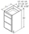 Aristokraft Cabinetry All Plywood Series Glyn Paint Vanity Three Drawer Base VDB3335