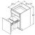 Aristokraft Cabinetry Select Series Glyn Paint Base Wastebasket BWB18