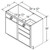 Aristokraft Cabinetry Select Series Glyn Paint Vanity Door and Drawer Base VSD4235L Hinged Left