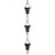 Good Directions - Modern Farmhouse Fluted Flower Black Aluminum 8.5 ft. Rain Chain with Gutter Installation Clip - 477K-8