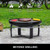 Good Directions - Viking 32" Fire Pit with Grill Plate and Cover Lid - 111262GC