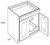 CNC Cabinetry Richmond White Kitchen Cabinet - B27-POS1