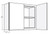 Cubitac Cabinetry Dover Cafe Double Butt Doors Wall Cabinet - W3624-DC