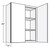 Cubitac Cabinetry Dover Cafe Double Butt Doors Wall Cabinet - W2436-DC