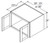 Aristokraft Cabinetry All Plywood Series Korbett Maple 5 Piece Refrigerator Wall Cabinets with Glass RWWG3324B