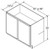 Aristokraft Cabinetry All Plywood Series Korbett Maple 5 Piece Base Cabinets with Full Height Door B42FH