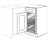 Cubitac Cabinetry Dover Cafe Blind Corner Optimizer - SC-BCO-BLB48-DC