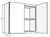Cubitac Cabinetry Newport Cafe Double Butt Doors Wall Cabinet - W3027-NC