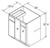 Aristokraft Cabinetry Select Series Rena PureStyle Paint Square Corner Base Cabinets BC3932.5