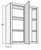 Cubitac Cabinetry Newport Cafe Single Door Blind Corner Wall Cabinet - BLW36/3936-NC