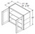 Aristokraft Cabinetry All Plywood Series Tilden PureStyle Wall Cabinet with Doors Prepped For Glass WPG363015B