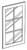 Cubitac Cabinetry Dover Latte 6 Lights Mullion Clear Glass Door - MD1230-DL