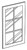 Cubitac Cabinetry Dover Latte 6 Lights Mullion Clear Glass Door - MDCW2736-DL