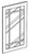 Cubitac Cabinetry Dover Latte Prairie Mullion Clear Glass Door - ND3642-DL