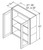 Aristokraft Cabinetry Select Series Tilden PureStyle Wall Cabinet with Glass WWG3342B