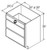 Aristokraft Cabinetry Select Series Trenton Birch Paint Three Drawer Bases with False Panel DBFP36