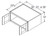 Aristokraft Cabinetry All Plywood Series Winstead Paint Refrigerator Wall Cabinets with Glass RWWG3614B
