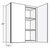 Cubitac Cabinetry Milan Latte Double Butt Doors Wall Cabinet - W3336-ML