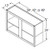 Aristokraft Cabinetry All Plywood Series Winstead Paint 5 Piece Wall Open Cabinet WOL4224