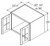 Aristokraft Cabinetry All Plywood Series Winstead Maple Refrigerator Wall Cabinets with Mullion Doors RWMD3624B