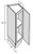 Cubitac Cabinetry Milan Latte Single Door Base Angle Cabinet - BAC12FH-ML