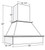 Cubitac Cabinetry Milan Latte Range Hood Arched - RHA3642-ML