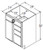 Aristokraft Cabinetry Select Series Decatur Purestyle Vanity Door and Drawer Base VSD2435R Hinged Right